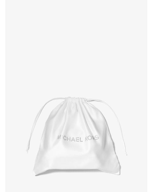 Michael Kors White Mk Medium Logo Woven Dust Bag
