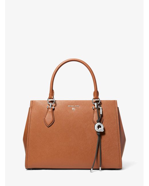 MICHAEL Michael Kors White Mk Initial-Tone And Speckled Cord Bag Charm