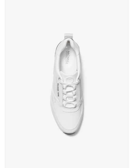 Sneaker Allie Stride in pelle e nylon di Michael Kors in White