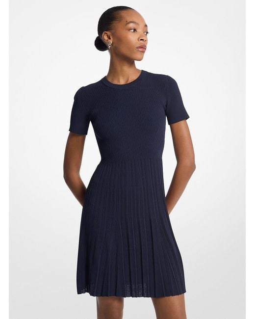 Mkmaxivestido De Mezcla De Viscosa Transparente Elástica MICHAEL Michael Kors de color Blue