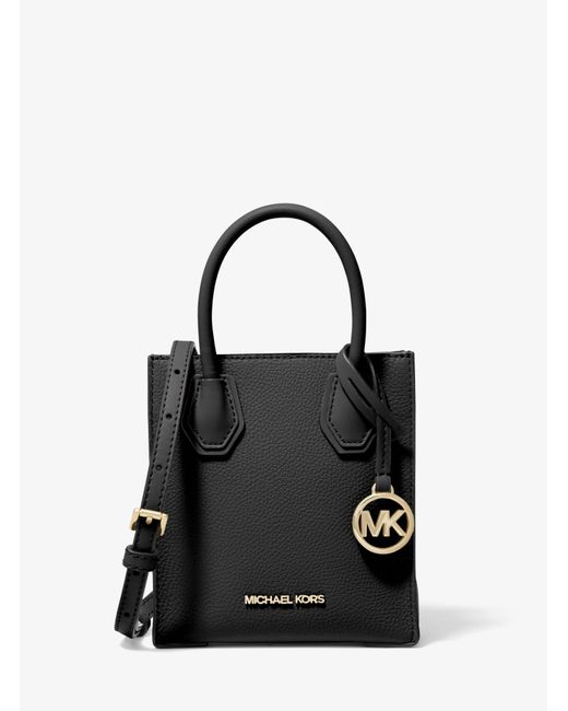 Michael Kors Black Mercer Extra-small Pebbled Leather Crossbody Bag