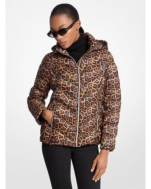 Michael Kors Brown Packable Quilted Puffer Jacket