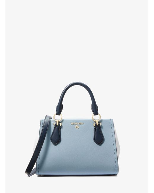 MICHAEL Michael Kors Blue Marilyn Small Color-block Saffiano Leather Crossbody Bag