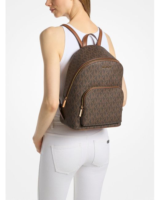 Mk Zaino Connie Medio Con Stampa Logo di Michael Kors Outlet in Brown
