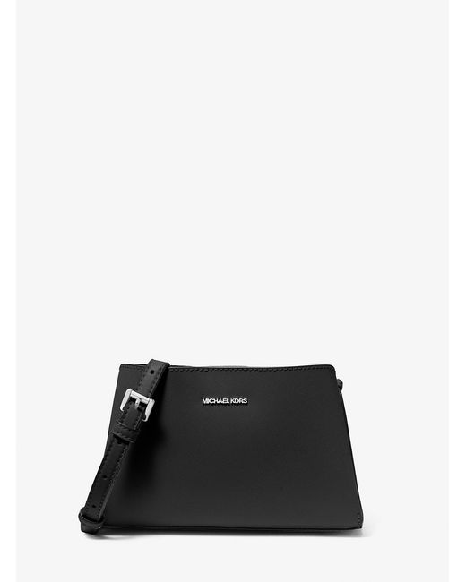 MICHAEL Michael Kors Black Mk Ruthie Small Saffiano Leather Crossbody Bag