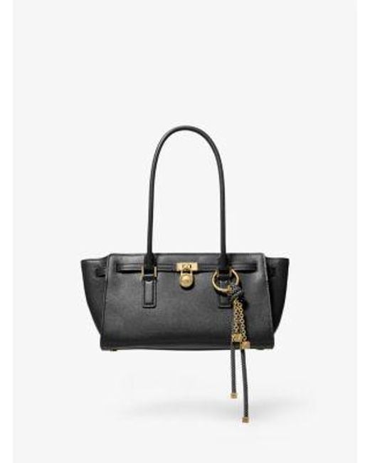 Michael Kors Black Mk Hamilton Moderne Small Leather Satchel
