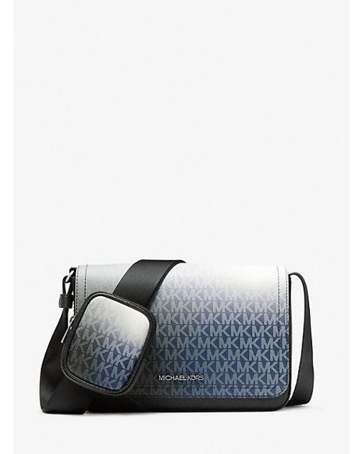 Michael Kors Black Cooper Small Ombré Signature Logo Crossbody Bag With Pouch for men