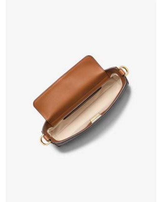 Michael Kors Brown Bryant Small Signature Logo Convertible Pochette