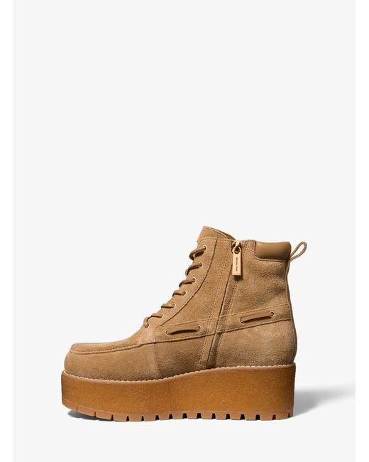MICHAEL Michael Kors Natural Kenny Suede Platform Boot