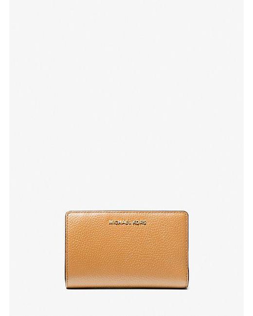 Michael Kors Natural Medium Pebbled Leather Wallet