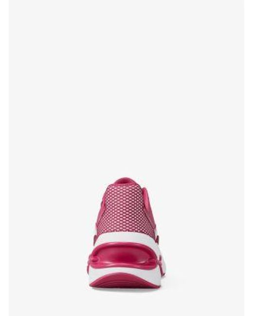 Michael Kors Pink Mk Toni Mixed-Media Trainers
