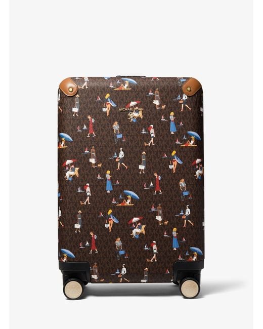 Michael Kors Multicolor Kleiner Koffer Aus Logostoff Im Jet Set Girls-Design