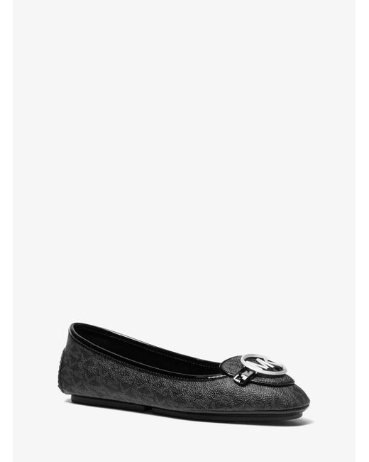 michael kors lillie moccasin flats black