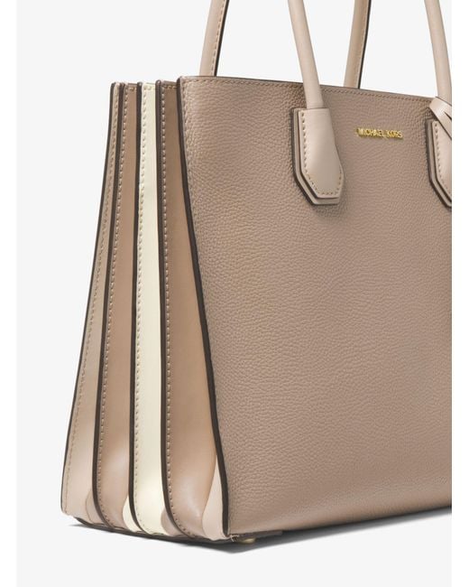 Borsa tote Mercer grande a fisarmonica in pelle martellata di