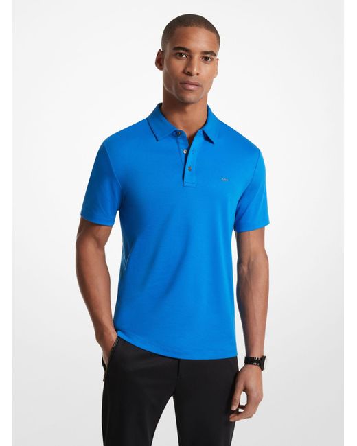 Michael Kors Blue Cotton Polo Shirt for men