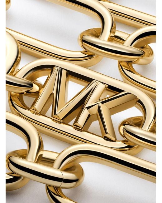 Collana Empire a catena doppia in ottone con placcatura in metallo prezioso di Michael Kors in Metallic