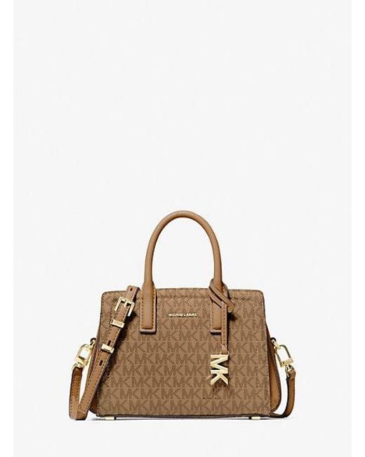 Michael Kors Natural Laila Extra-Small Signature Logo Crossbody Bag
