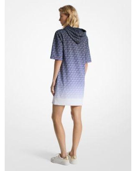ombr signature logo cotton terry hoodie dress Hoodie Kors Dress Michael Kors Ombr Signature Logo Cotton Terry Hoodie  Dress