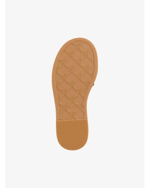 Michael Kors Brown Rosetta Studded Leather Sandal