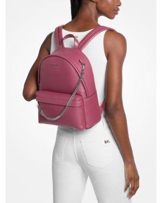 Michael Kors Red Slater Medium Backpack