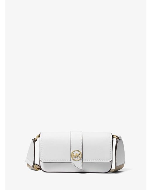 Michael Kors White Greenwich Extra-small Saffiano Leather Sling Crossbody Bag