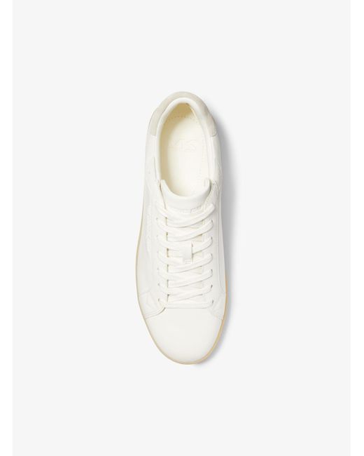Michael Kors White Keating Leather Trainers for men
