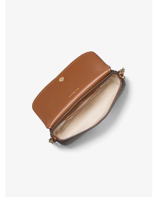 MICHAEL Michael Kors Brown Nolita Small Signature Logo Crossbody Bag