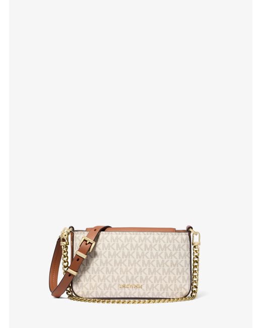 Michael Kors Natural Bryant Small Signature Logo Convertible Pochette