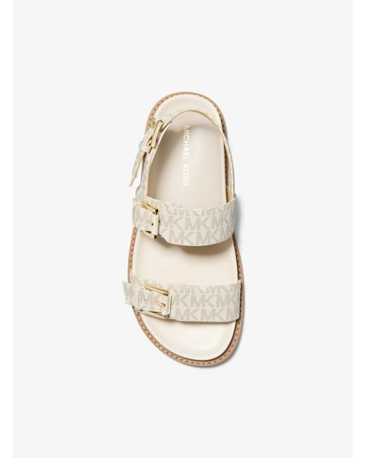 MICHAEL Michael Kors Natural Mk Nia Signature Logo Sandal