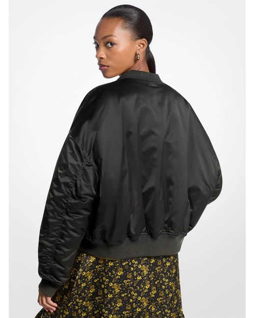 MICHAEL Michael Kors Black Zip Front Leather Jacket