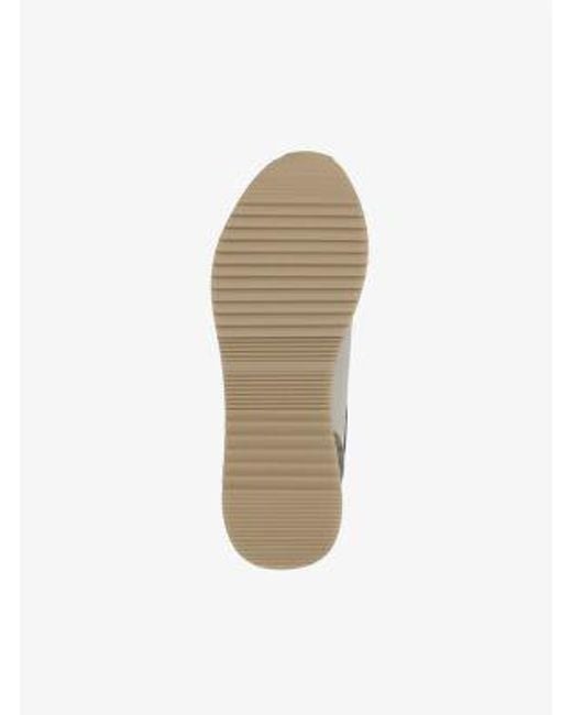 Michael Kors White Hattie Mixed-Media Trainer