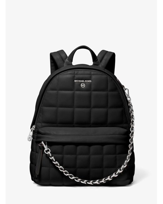Michael Kors Black Slater Medium Quilted Leather Backpack