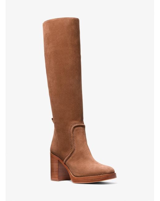 MICHAEL Michael Kors Brown Mk Hayden Suede Boot