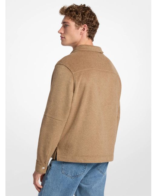 Michael Kors Natural Flannel Double Knit Full Zip Jacket for men