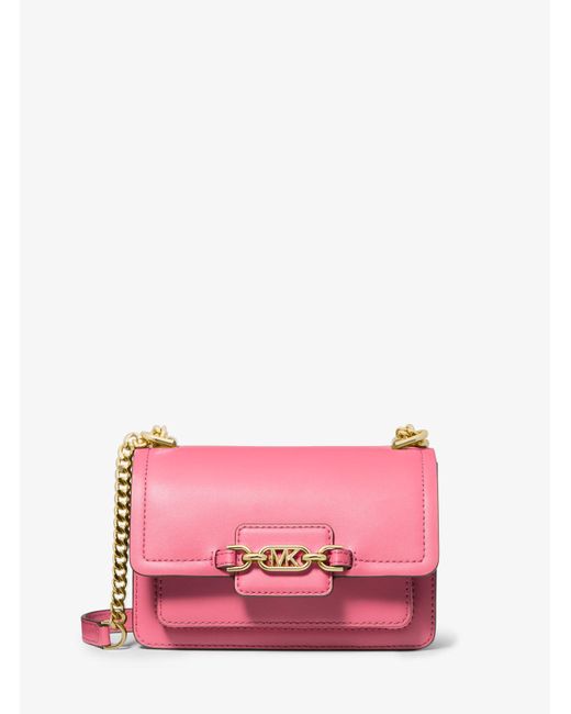 Borsa a tracolla Heather extra-small in pelle di MICHAEL Michael Kors in Pink