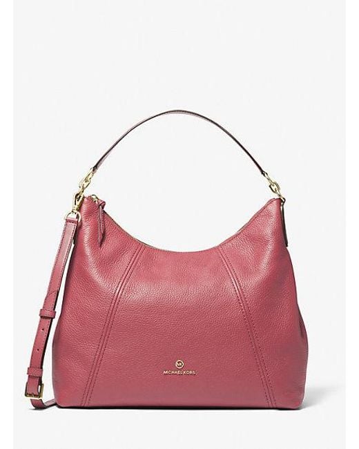 Michael Kors Pink Sienna Large Pebbled Leather Shoulder Bag