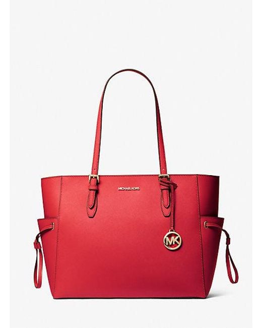 Michael Kors Red Gilly Large Saffiano Leather Tote Bag