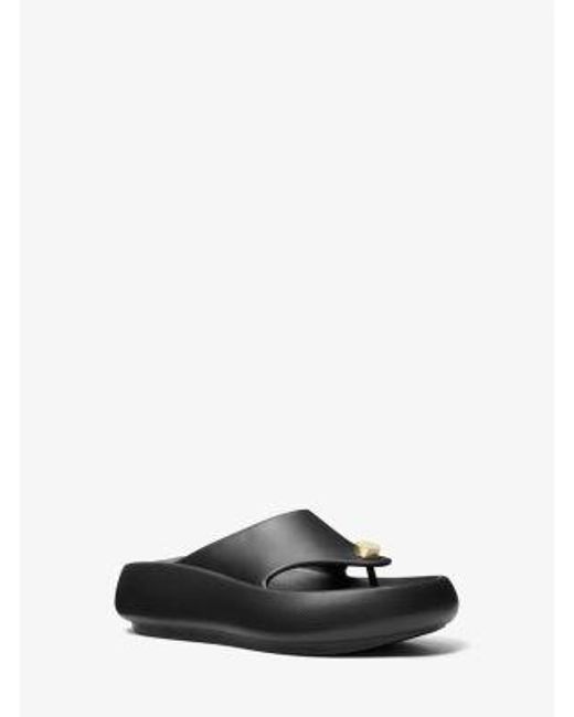 Michael Kors White Splash Platform Sandal