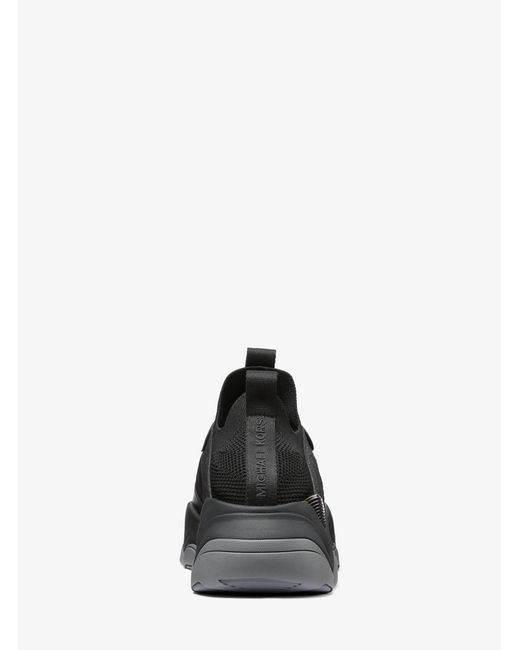 Michael Kors Black Atlas Mixed-Media Trainer for men
