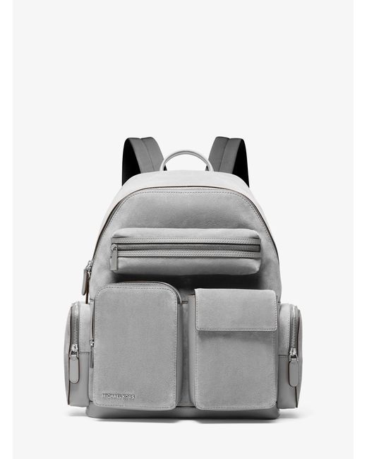 Michael Kors Gray Mk Dakota Suede Cargo Backpack for men