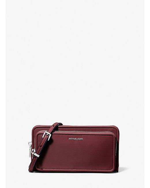 Michael Kors Purple Jet Set Large Nylon Crossbody Bag