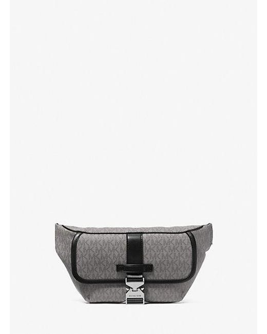 Michael Kors Gray Hudson Signature Logo Sling Pack for men