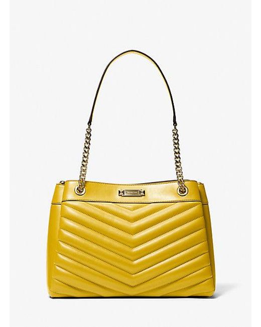 Michael Kors Yellow Whitney Medium Quilted Tote Bag