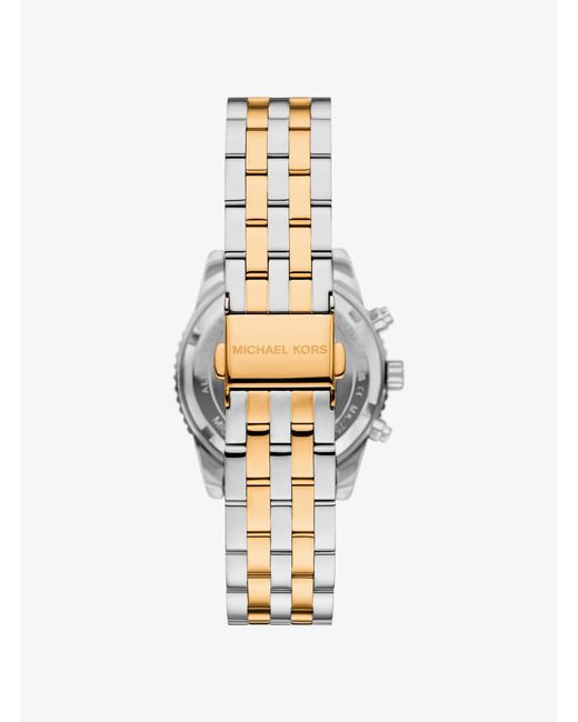 Michael Kors Metallic Mk Mini Bryant Pavé Two-Tone Watch