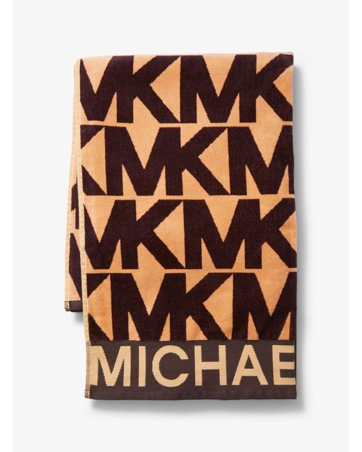 Michael Kors Brown Handtuch aus Baumwolle mit Logo