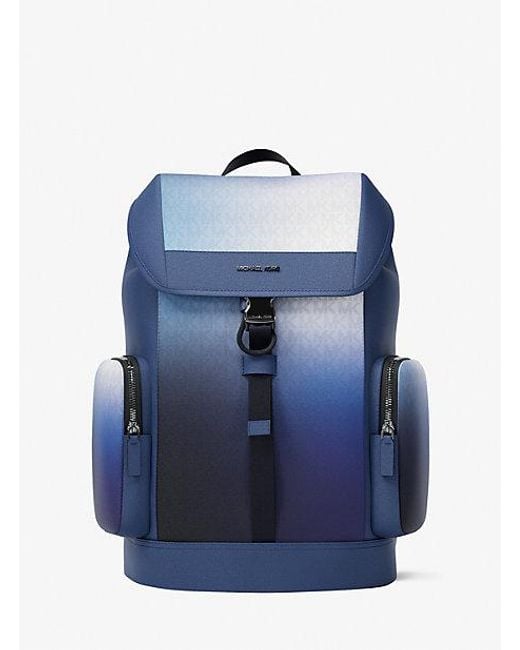 Michael Kors Blue Cooper Medium Ombré Signature Logo City Backpack for men