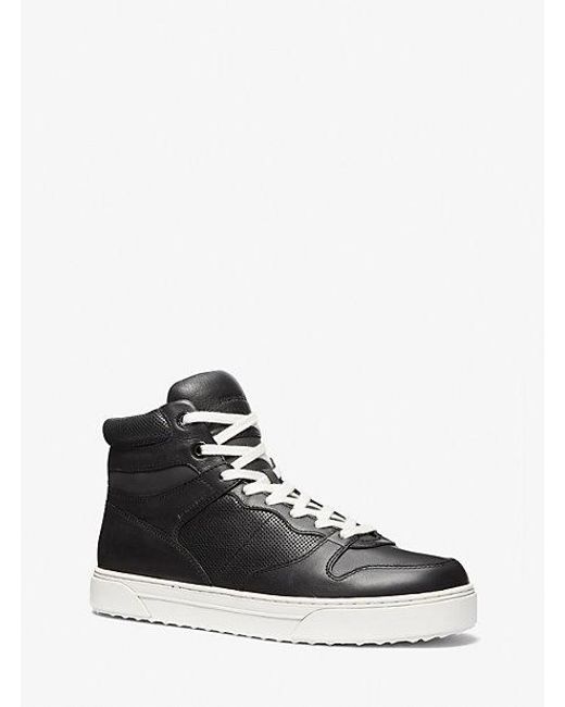 Michael Kors White Barett Leather High-top Sneaker for men