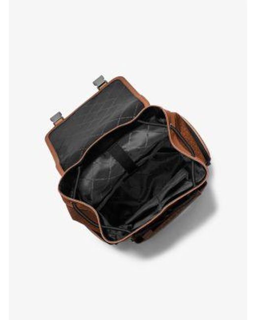 Michael Kors Brown Varick Leather Backpack for men