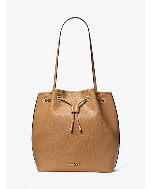 Michael Kors Natural Avery Medium Bucket Messenger Bag