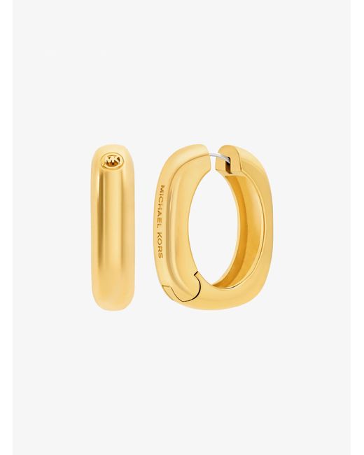 Michael Kors Metallic Square Hoop Earrings